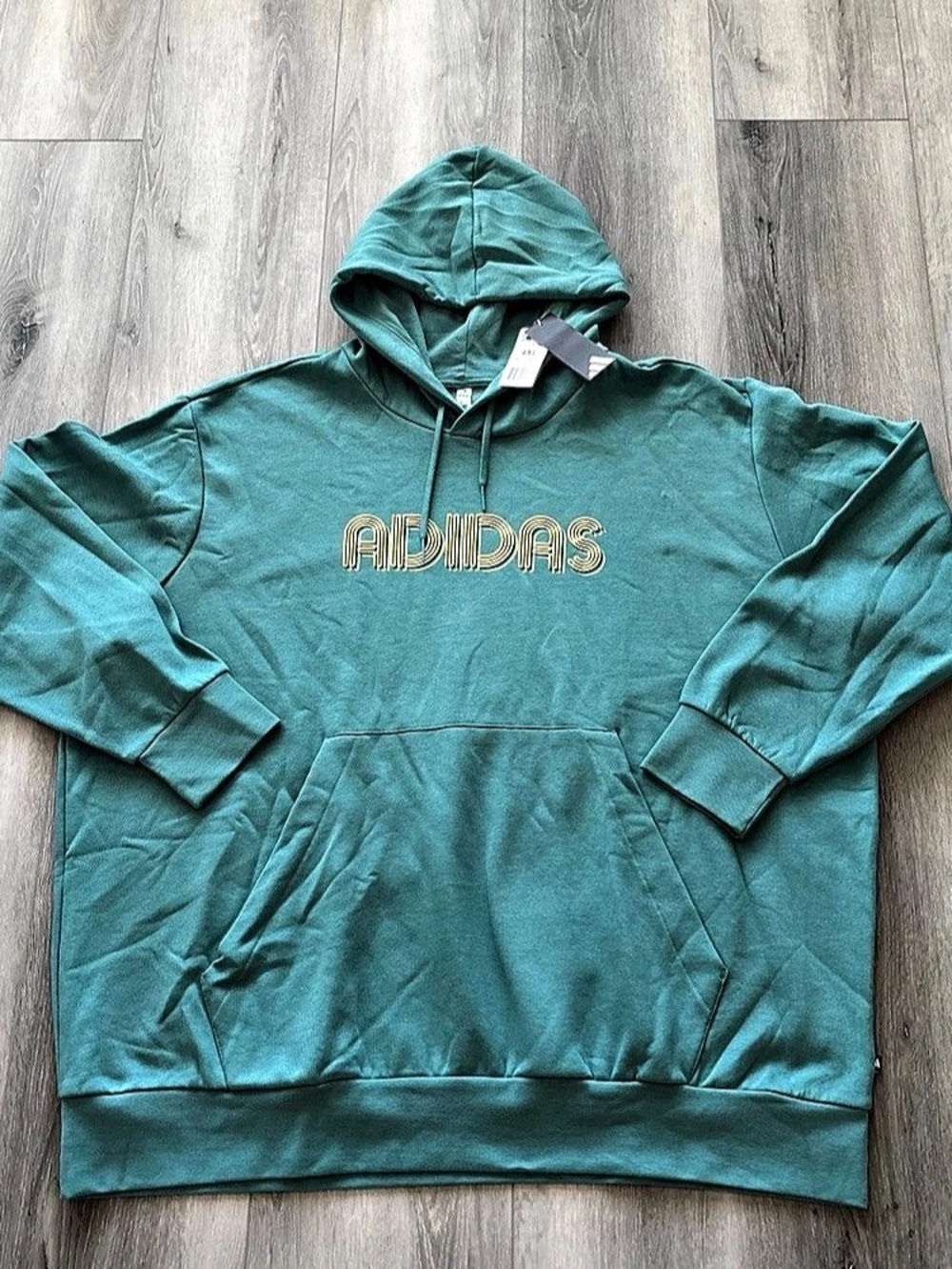Adidas Hoodie Men's 4XLT Powder Teal M EVO LIN HD Sweatshirt KD5917 Brand New